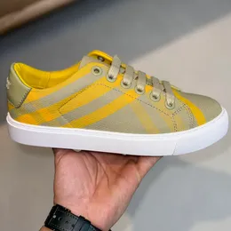 2024 Womens Desinger Brand Flat Sole Sneakers Fashion الأزواج الفاخرة الأحذية الدانتيل حتى ألوان مختلطة كلاسيكية فحص منصة جلدية منصة أحذية غير رسمية مدرب مدرب