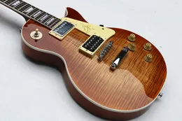 클래식 한 수집 된 Jammy Page Number One Standard Electric Guitar, Tiger Flame Maple Top Guitarra, Stock