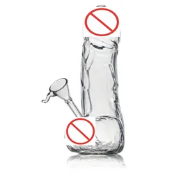 20cm The male penis Water Pipe High Quality Glass Bong With downstem CLEARANCE For Smoking Pipes Dab Rig