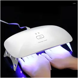 Nail Dryers Uv Lamp Light Therapy Hine Mini Led Dryer 24W Mouse Baking Gel Drop Delivery Dhjjk
