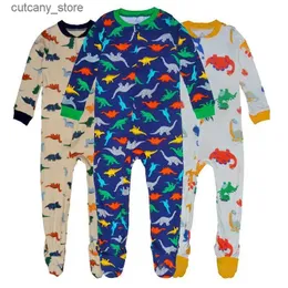 Jumpsuits Four seasons spring and summer boys and girls one-piece baby cotton crawling clothes baby spring and autumn rompers childrens f L240309