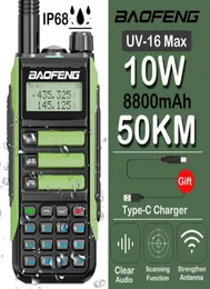 Baofeng UV 16 IP68防水性50km長距離デュアルバンド136 174 400 520MHz Walkie Talkie 2208127227777