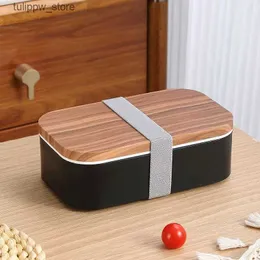 Bento Boxes Hot Selling Ins Wood Wood Layer Blastic Lunch Box Box Microwave Oven Come Bost Box Box Box Box L240307