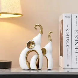 Abstract Elephant Sculpture Nordic Living Room Decorations Aesthetic Animal Statue Figurine Modern Style Home Decor Ornaments 240223