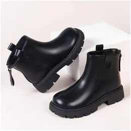 Boots Girls Short Simple Non-Slip Kids Fashion Casual Versatile Round-Toe Princess Ankle Drop Child Shoe 231019 Drop Delivery Dhzbj