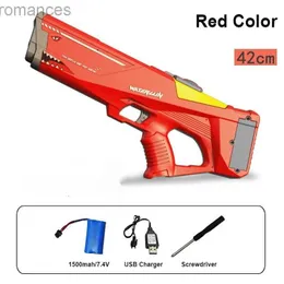 Electric Gun Automatic Bursts Summer Play Watergun Toys 500ML Shark High Pressure Beach Toy Kids Water Fight 2437