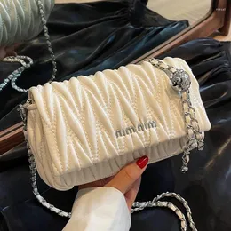 Torby wieczorowe kobiety torba plisowana luksusowe designerskie torebki torebki zwykłe proste miękkie skórzane poduszki dziewczęta ramię crossbody