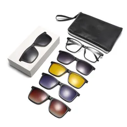 2024 NOWOŚĆ PARE ONE PITE Pięć okularów przeciwsłonecznych spolaryzowane pięć klipów modne okulary przeciwsłoneczne dla mężczyzn jadących kolorowe okulary dla kobiet