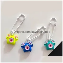 Keychains & Lanyards Keychains Brooch Pin Evil Eyes Phone Charm Lanyard Wrist Strap Uni Backpack Accessory Drop Delivery Fashion Acce Dhnpq