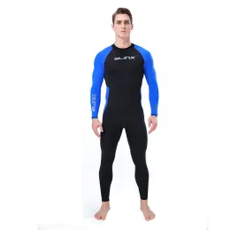 Suits SLINX Men Wetsuit Longsleeve One Piece Full Body Sunblock Wetsuit with Unique Headgear for Scuba Diving Surfing Swimming