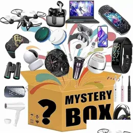 Andra datatillbehör 2022 Lucky Gift Mystery Box Electronics Birthday Surprise Gifts For Adts som drönare Smart Watches Bluet Dhuu9