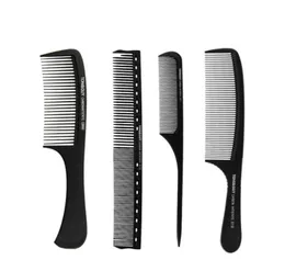 Carbon Fiber Tonic Cover Comb Tip Tails Steel Needle Double Brush Hair Haircut Plastic Comb Hair Brush1481090