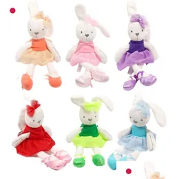 Fyllda plyschdjur 42 cm påskaren Bunny Rabbit Toy Baby Kids Soft P Doll Girls Slee Tofed Toys Pets Car Room Kawaii Decor Drop de DHC4C