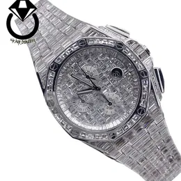 Iced Out Watch Moissanite Pass Diamond Tester Certified Iced Out Luxury Mechanical Watch