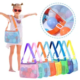 Tragbare Outdoor-Strand-Netztasche, Tragetasche, Netz, zum Schwimmen, Waschen, Reißverschluss, Tragetaschen, Baby-Umhängetaschen