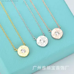 디자이너 Tiffanyco 목걸이 925 Sterling Silver Classic 1837 Round Cake Horse Eye Necklace 18K True Gold Ins 스타일 단순하고 세련된 Thome으로 도금