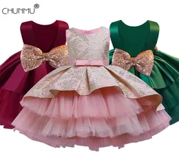 Flower Kids Dresses For Girls Lace Embroidery Dress Wedding Birthday Little Girl Ceremony Party Dress Children Clothing F12025824412
