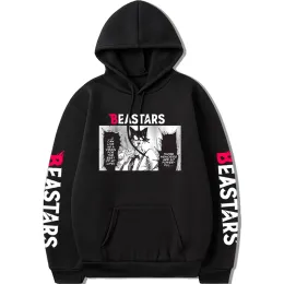 Sweatshirts anime beastars legosi hoodies kvinnor kawai hooded cool tjej tecknad lös unisex tröja estetik manga kawaii streetwears