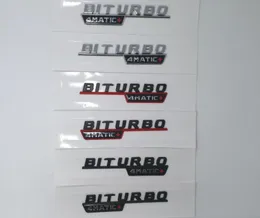 1PAIR MAT SİYAH KROME TURBO 4MATIC BITURBO 4MATIC EMBLEM Rozeti Fender Yan Supercharge Logo Araba Stil Sticker Mercedes B4000814