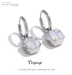 Hoop Huggie Yhpup 316L AAA Cubic Zirconia Stainless Steel Earrings Jewelry Mashion Color Drop Drop Drop 2210088164938