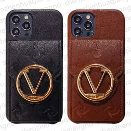 For iphone 15 Pro Max Cases Leather Phone Case Designer iPhone Case Apple iPhone 14 Pro Max 13 12 11 14 Plus Case Brand Embossing Monogram Cross body Mirror Mobile Cover