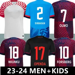 23 24 RBL Fußballtrikots WERNER 2023 2024 NKUNKU FORSBERG SZOBOSZLAI SILVA POULSEN OLMO Fußballtrikot LAIMER Herrentrikot