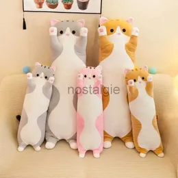 Fyllda plyschdjur 50130 cm kawaii lång kattkudde leksak docka mjuk sömn söt tupplur hem dekor födelsedag present för flickor 230217 240307