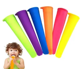 Silikon Mutfak Araçları DIY Popsicle Kalıplar Buz Patlama Maker Tüp Tepsi Ze Kalıp Kapaklarla Çocuk Hediye8126665