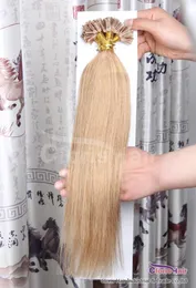 18quot22quot Natural Straight Prebondered Keratin Fusion Indian Remy Nail U Tip Human Hair Extensions 27 Honey Blonde 100S054794320