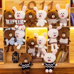 Wholesale 14 styles of Brown Bear and White Rabbit stuffed toys as children's stuffed toys and holiday gifts for children or girlfriends JJ 3.7