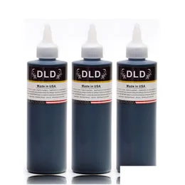 Tatueringsfärg dld 8 oz svart permanent tatuering mikroblading pigment målar färg bläck för tatuering av hine material droppleverans hälsa skönhet t dhkw1