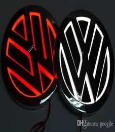 5D LED -billogo Lamp 110mm för VW Golf Magotan Scirocco Tiguan CC Bora Car Badge LED Symbols Lamp Auto Bak Emblem Light9363412