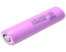 Inr18650 35e 18650 bateria caixa rosa 3500mah capacidade 8a 37v dreno baterias de lítio recarregáveis baterias de topo plano células de vapor f6874904