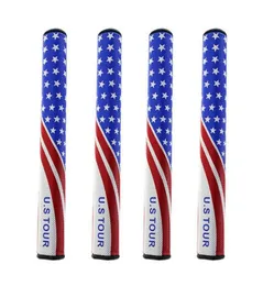 Wholenew High Grade U S Tour Oversize Jumbo Golf Single Pu Putter Grip Slim 20 30 Us America Flag Red White Blue7466995