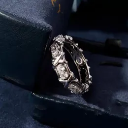 anello di design in argento anelli di fidanzamento per le donne gioielli di lusso per le donne oro rosa croce anello di diamanti gioielli di moda taglia 5-9 anello di moissanite superiore