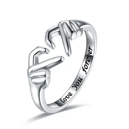 925-Sterling-Silber-Liebesherz, verstellbare irische Claddagh-Ringe, Freundschaftsversprechen, Schmuck, Valentinstagsgeschenke für Frauen, Freunde, Mädchen 240306