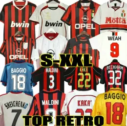 2006 2007 Retro Soccer Jerseys Sweatshirt 02 03 04 05 06 07 09 10 11 12 13 14 15 16 17 Kaka Ibrahimovic Weah Football Shirts 2002 2003 Football Jersey Top Quality