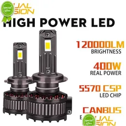 カーヘッドライトNew 400W 120000LM H4 H1 LED H7 H11 HB3 HB4 HIR2 9012 CANBUS TURBO CAR HEADLIGHT BBS FOGLAMP SUPER BRIGHT LIGHT K5C 557 DHGAJ