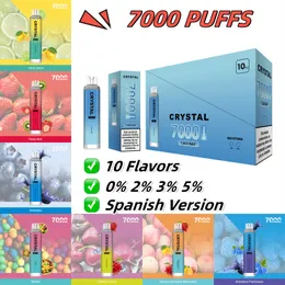 Nowy oryginalny autentyczny IMINI Crystal 7000 Puffs Do jednorazowy sok z Vape 16 ml urządzenie wstępne 1,2OHM Cewka 10 Smaki 7K E papierosy bez podatku 12K 7000 9K 9000 OEM Welcome