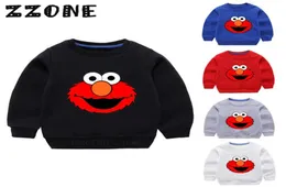 Hoodies Children The Sesame Street Elmo Catoon Sweatshirts Baby Catons Trui Topps Girls Boys Restraint Clothing Kyt2413 07102271594
