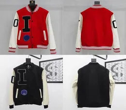 Red Black Cool College Baseball Jacket Winter Jackets For Men Fashion Design Pu Leather Sleeve Mens Overcoat Slim Fit Varsity Jack9509151