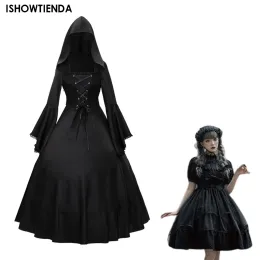 Abito Halloween Costume Cosplay Abito vintage gotico Abiti da zucca fantasma Abiti da vampiro sposa fantasma medievale Halloween per le donne