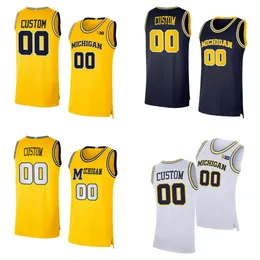 Personalizado NCAA Michigan Wolverines College Basketball Jerseys Dug McDaniel Olivier Nkamhoua Tarris Reed Jr. Jackson Selvala Cooper Smith Will Tschetter George III