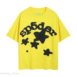 sp5derデザイナーTシャツ2024男性用夏グラフィックティー衣類