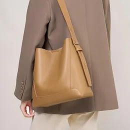 Akşam çantaları Burminsa Vintage Split Deri kova omuz Kadınlar için 2024 Trend Tasarımcısı