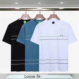 Erkek Tişörtleri Bos Tshirts Polo Bos Tees Sonbahar Yarım Kollu Kazak Tişört Mens Kısa Tişört Bee Jacquard Baskılı Tişört Nakış Günlük Çizgi Üst M-XXXL