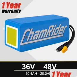 Batterier Chamrider 36V Batteri 10Ah Ebike 20A BMS 48V 30A Lithium Pack för elektrisk cykelskoter Drop Delivery Electronics Batterier DHSPK