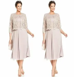 Elegant Mother Of The Bride Groom Dress With Jacklet High Quality Chiffon Lace Formal Wedding Party Gown Plus Size vestido de madr4176647