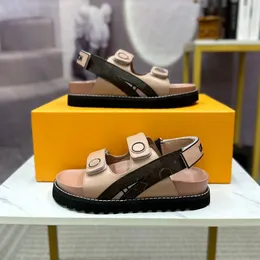 Designer Sandaler för kvinnliga skor Högkvalitativ lyxig kohud sandaler handgjorda casual skor utomhus kvinnliga tofflor