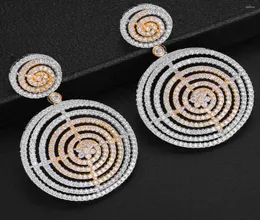 Ohrhänger GODKI Favorite Baguette Cut Micro Zirconia Round Women Bridal Dress Wedding Everyday Drop Earring Fashion Jewelry1441755